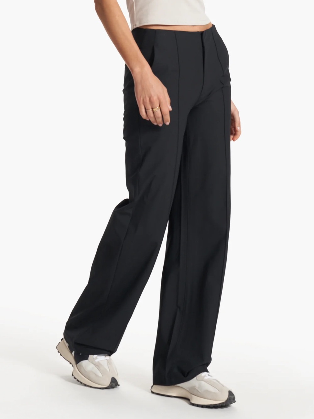 Vuori Womens Meta Black Wide Leg Trouser Tailored Pants size XS